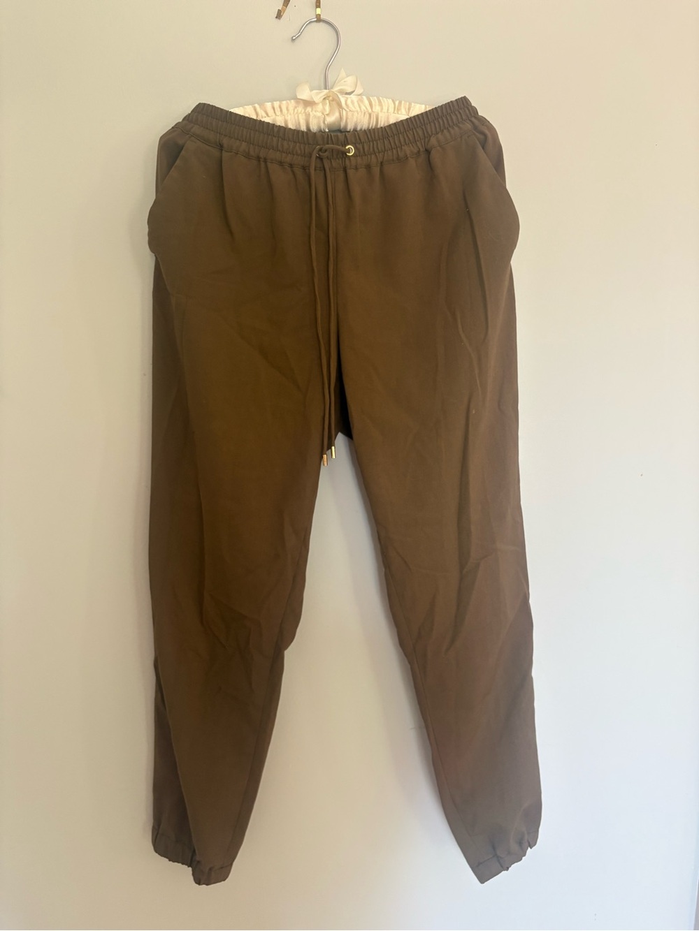 MICHAEL Michael Kors Women's Drawstring Jogger Pants - dark mossy green